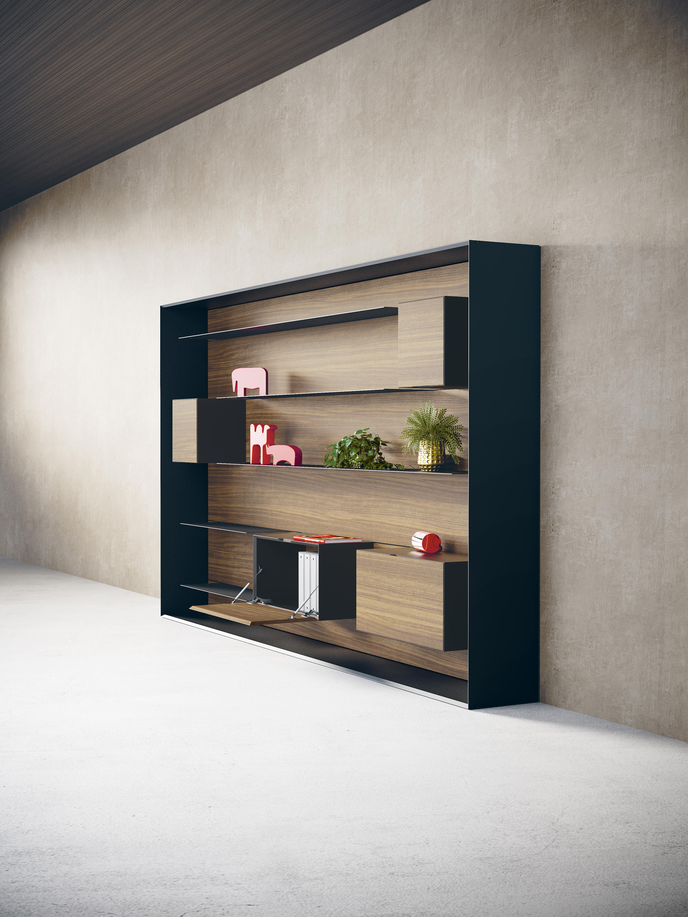 [创意火狐官方网站 - 储物|装饰架|办公火狐官方网站|火狐HUOHU（中国）火狐官方网站|Outline 办公室书架/开放式木制书架]