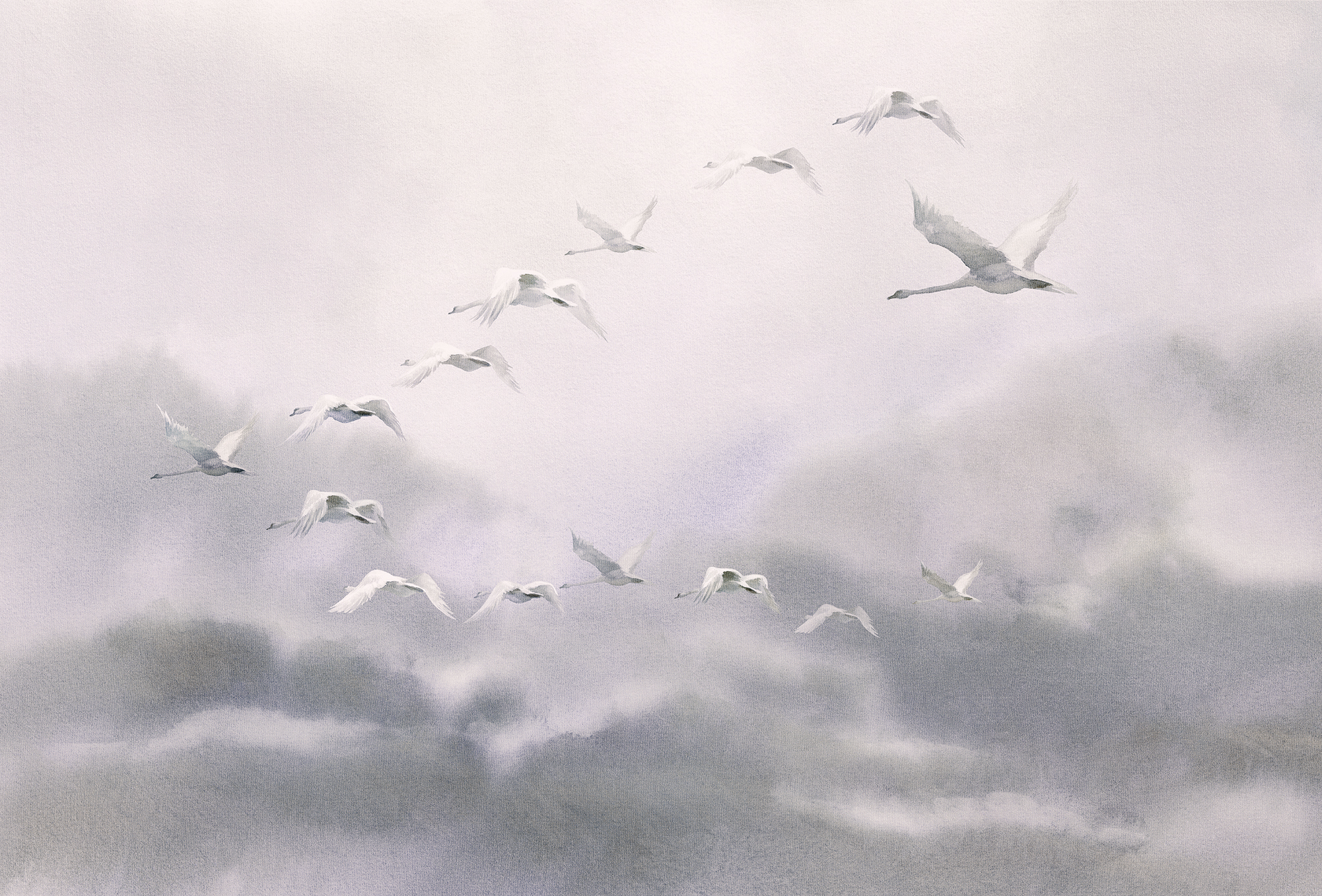 创意火狐官方网站 - 附件|装饰画/墙饰|办公火狐官方网站|火狐HUOHU（中国）火狐官方网站|候鸟Ⅱ-原创定制壁画