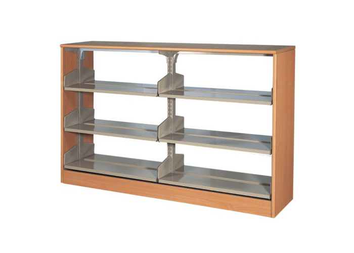 [图书馆火狐官方网站|图书架|单柱双面三层书架|三层书架]