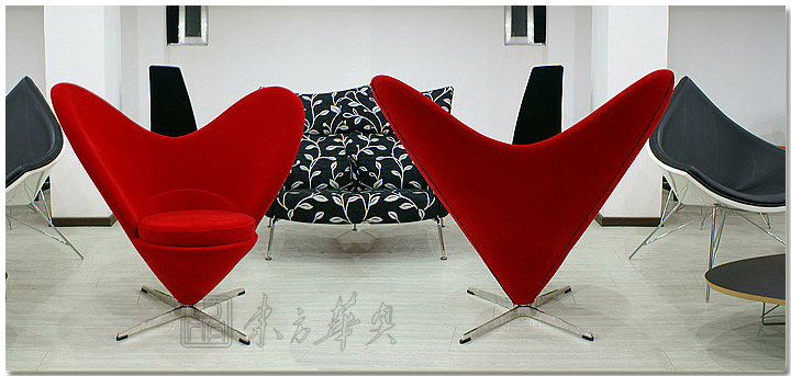 现代经典休闲椅|布面休闲椅|办公火狐官方网站|潘顿心椅|心型休闲椅